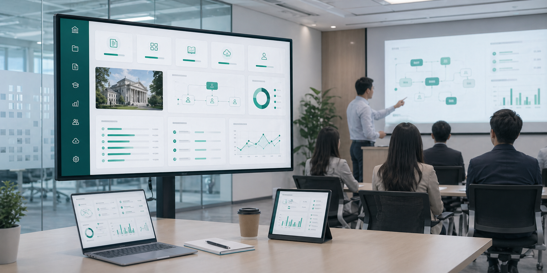Government and education dashboard mockup