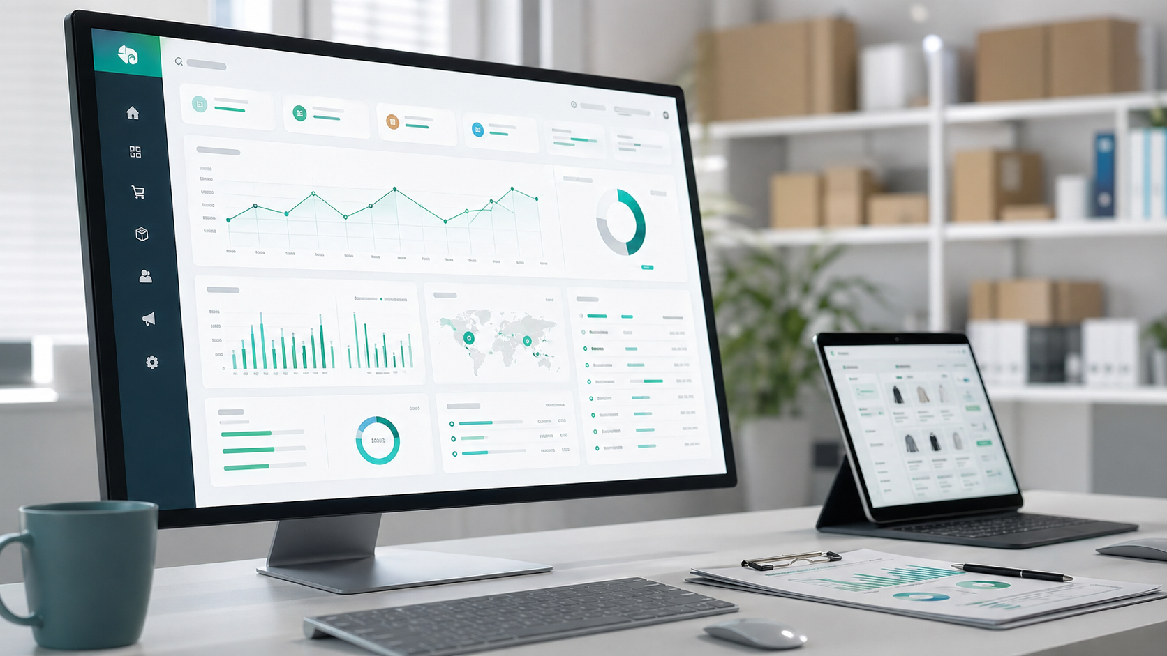 Retail dashboard mockup